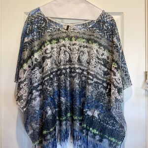 Bohemian Fringe Poncho Top